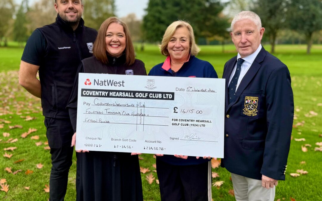 Coventry Hearsall Golf Club driving funds for Coventry and Warwickshire Mind